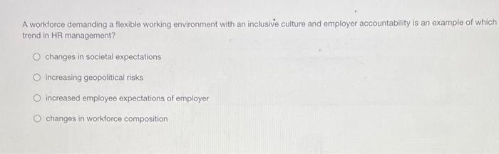 A workforce demanding a flexible working