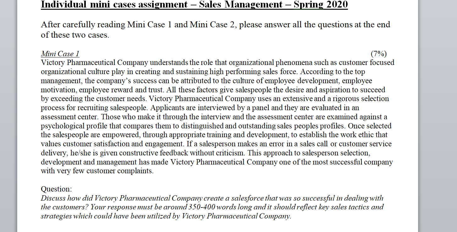 please help me with this case and it is a Sale