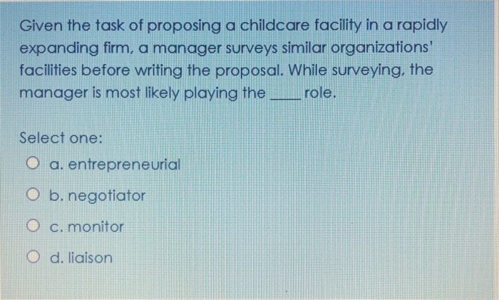 Given the task of proposing a childcare facility