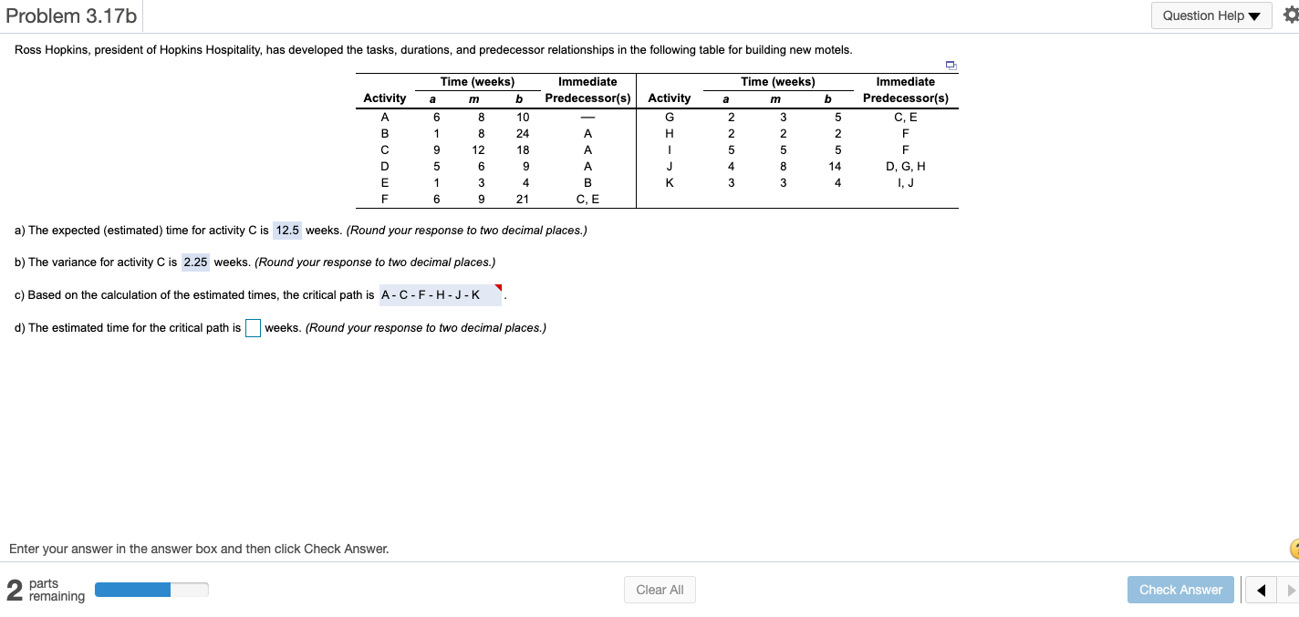 Problem 3.17b Question Help Ross Hopkins,