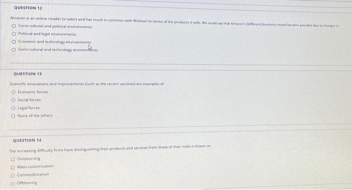 QUESTION 12 Amaron is an online reader le-tailer)