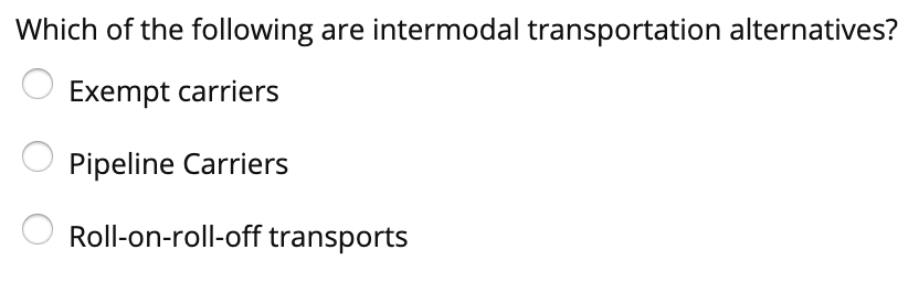 Which of the following are intermodal