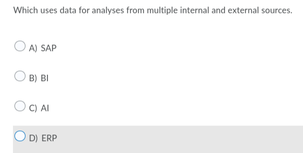 Which uses data for analyses from multiple