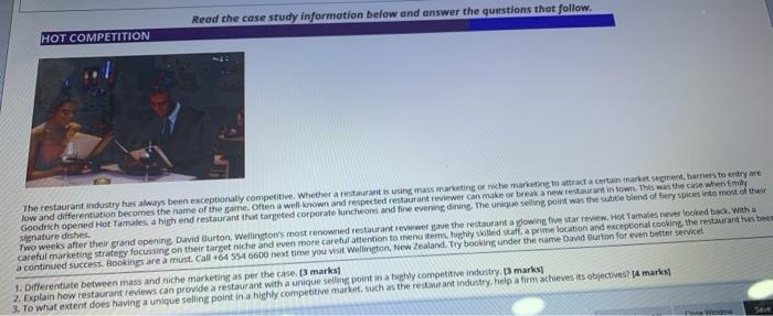 Read the case study information below and answer