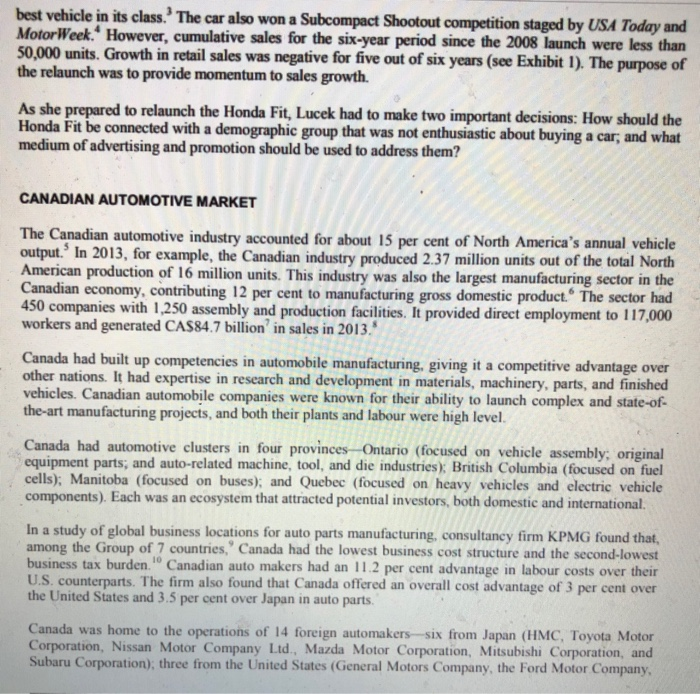 Case Study - Honda Canada: Relaunching Honda Fit