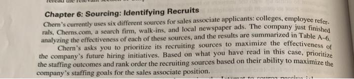 Chapter 6: Sourcing: Identifying Recruits Chern's