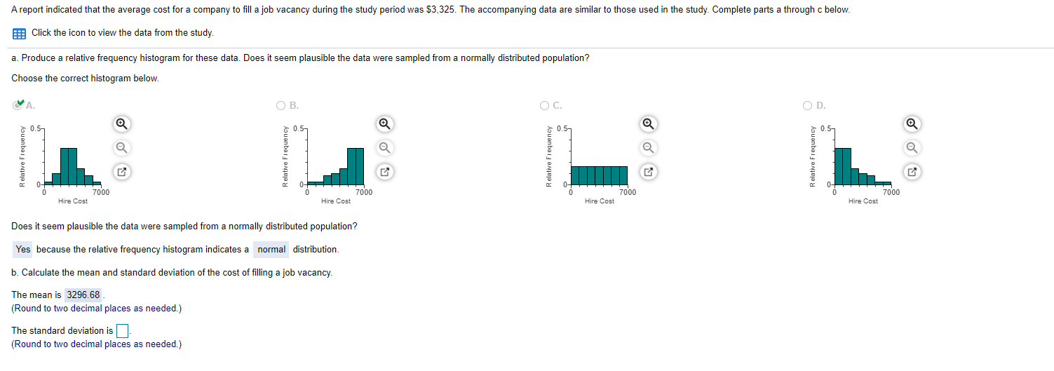 A report indicated that the average cost for a