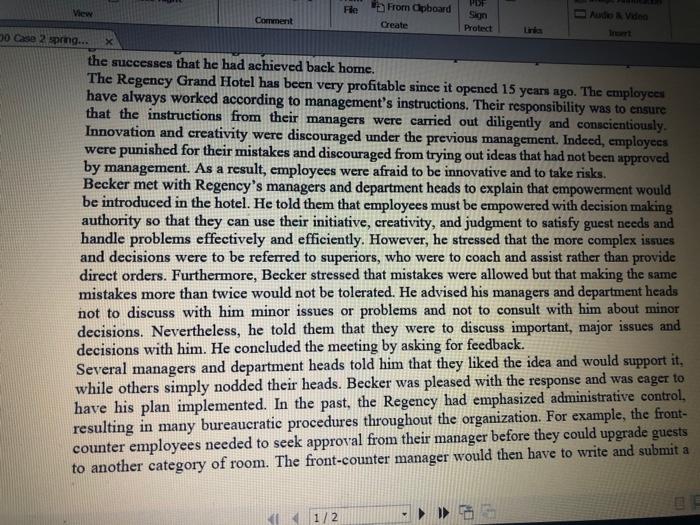 create Protect Line spring... x Case Study 2 THE