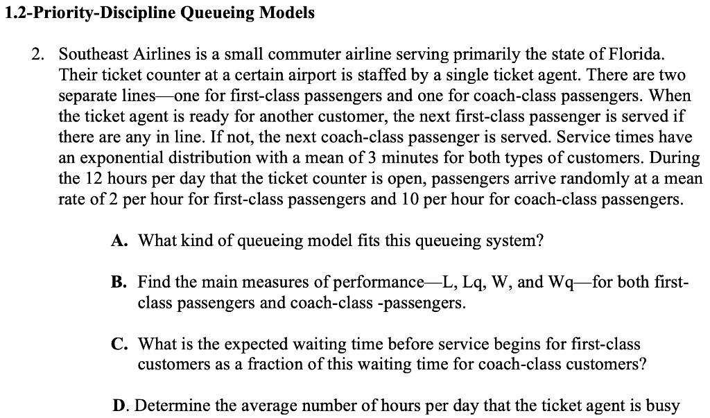 1.2-Priority-Discipline Queueing Models 2.