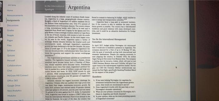 hi please help ! :) Argentina Case Start