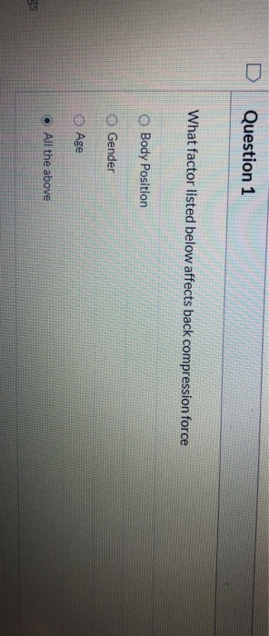 i apreciate to know the factors affectjng back