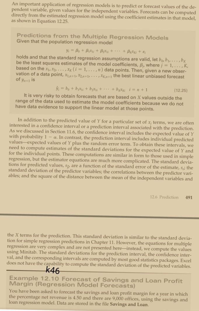 An important application of regression models is