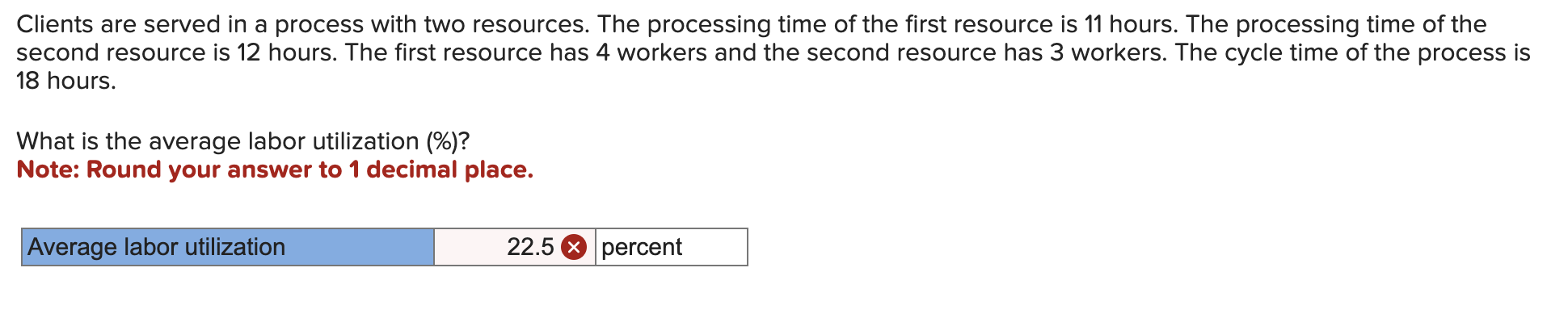 Clients are served in a process with two
