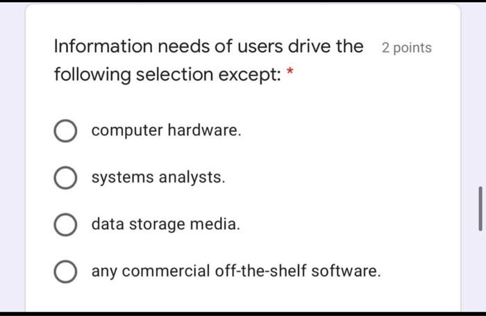 2 points A software program must be changed to