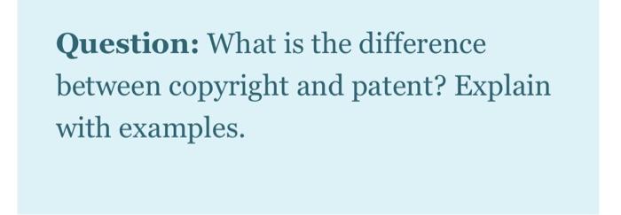 Question: What is the difference between