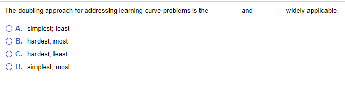 Question 9 The doubling approach for addressing