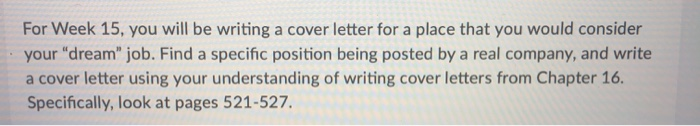 Read the assignment below, then write a cover