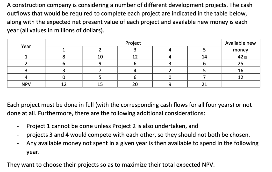 Write the mathematical model. (15 marks) Solve it