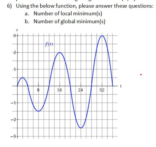 6) Using the below function, please answer these