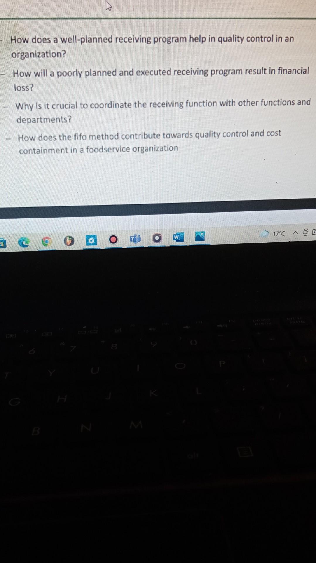 B How does a well-planned receiving program help