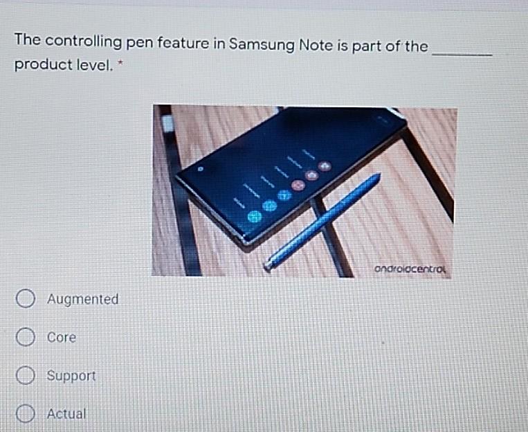 The controlling pen feature in Samsung Note is
