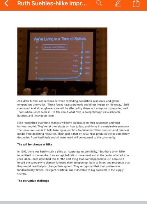 Ruth Suehles-Nike Improving the Environment and