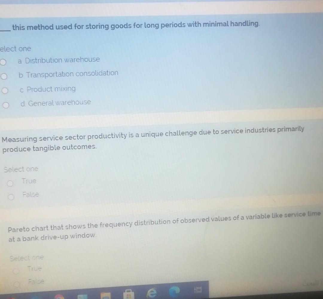 this method used for storing goods for long