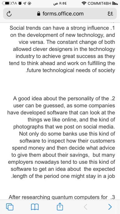 771 01 8:00 COMMIT4BH II. forms.office.com EE *