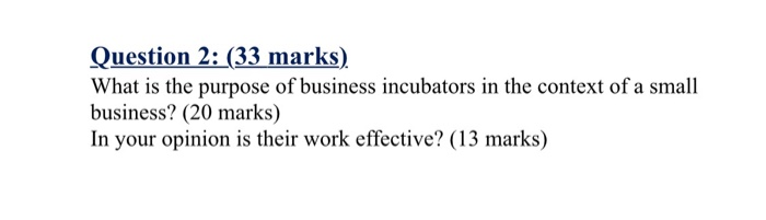 Question 2: (33 marks) What is the purpose of