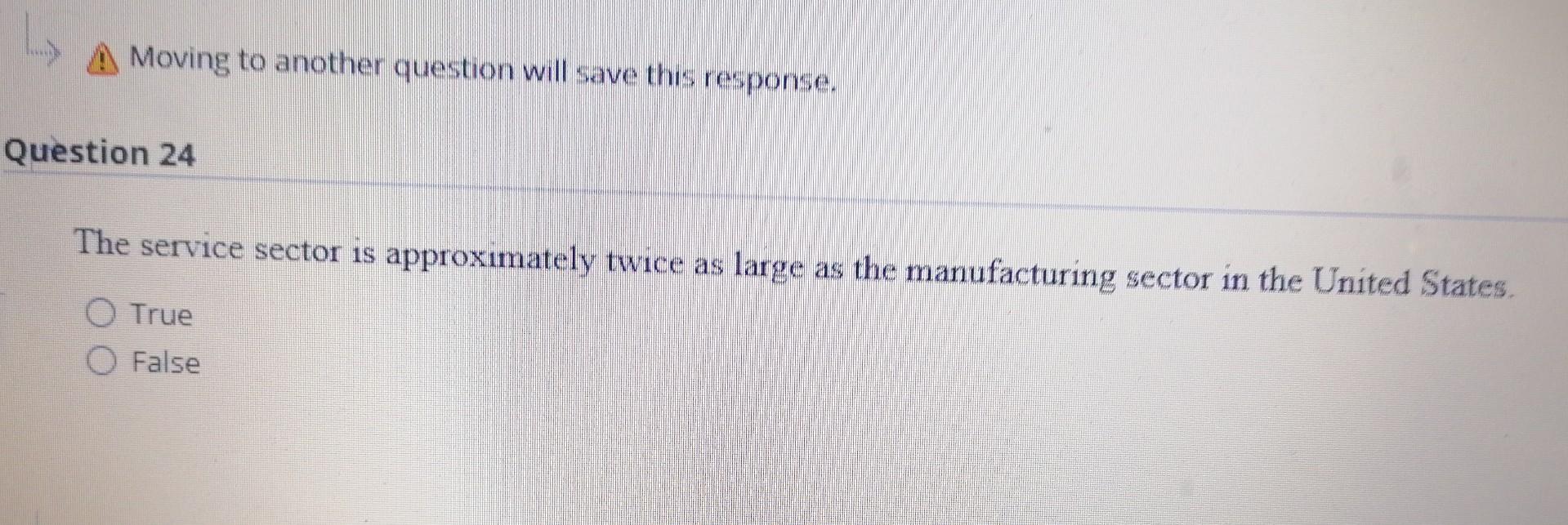 Moving to another question will save this