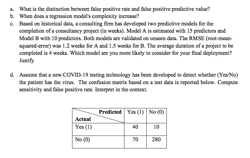 a. What is the distinction between false positive
