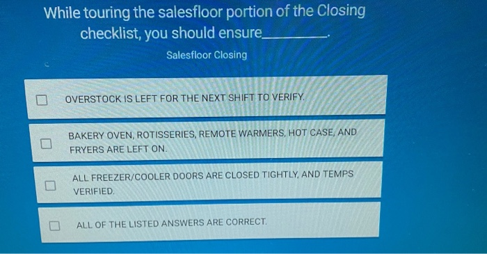 help thank you While touring the salesfloor