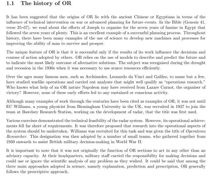 OPERATIONS MANAGEMENT SIMULATION Give definitions