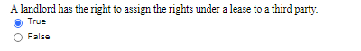 A landlord has the right to assign the rights