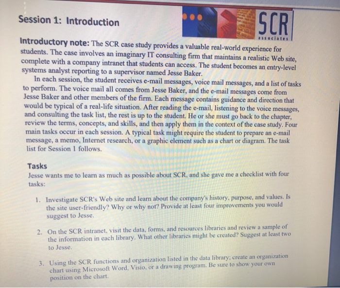 Session 1: Introduction SCR associates