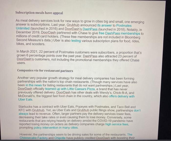 Read the article found below and analyze the