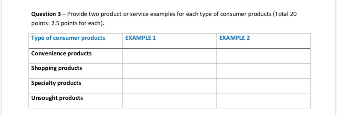 PLEASE BE ACCURATE IN YOUR ANSWER Question 3 -