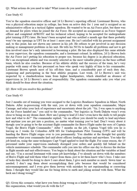 please solve case 2 and Case 3 QI. What actions