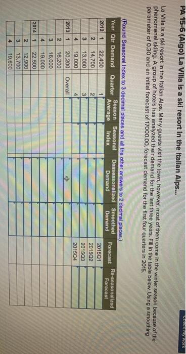 PA 15-6 (Algo) La Villa is a ski resort in the