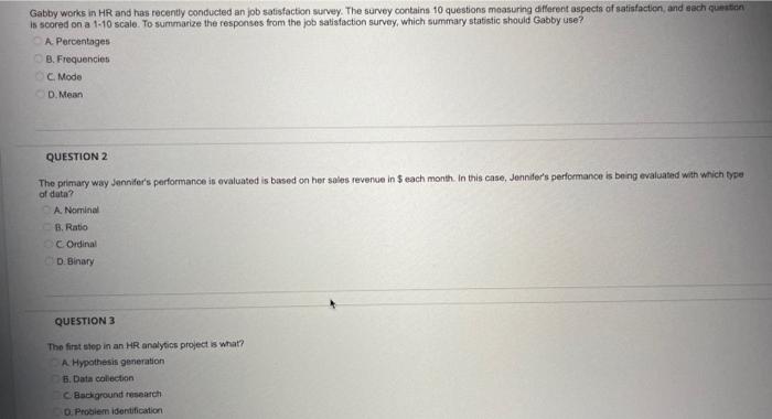 Gabby works in HR and has recently conducted an