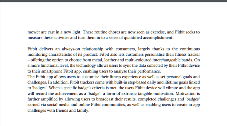 . Source several Fitbit advertisements. Discuss