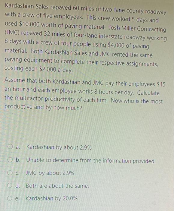 Kardashian Sales repaved 60 miles of two-lane