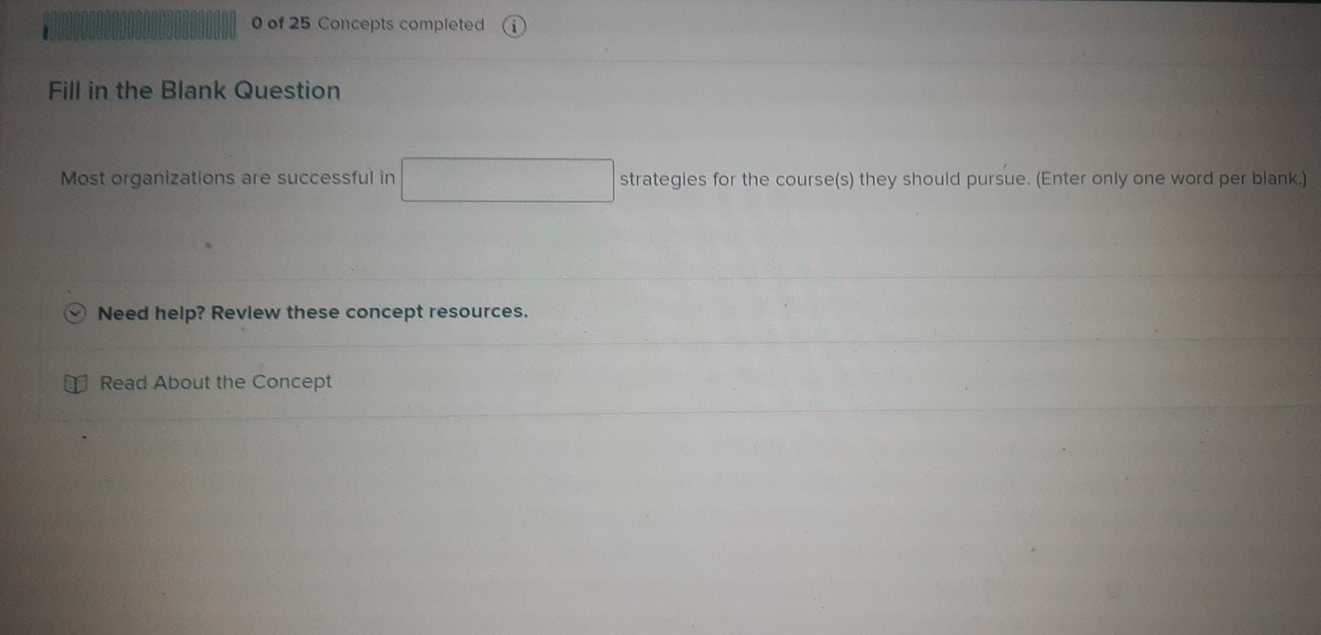 most organizations are successful O of 25