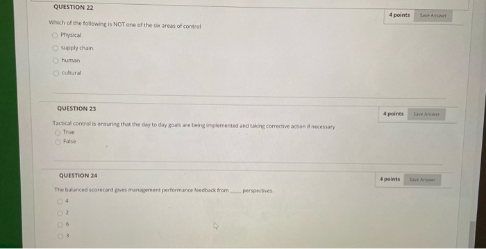 how to answer these QUESTION 22 4 points Save
