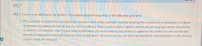 can anyone give me an idea or example? Q7. Create