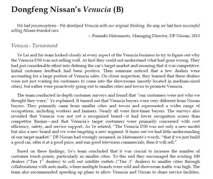 1. How could Ye's team know that Venucia