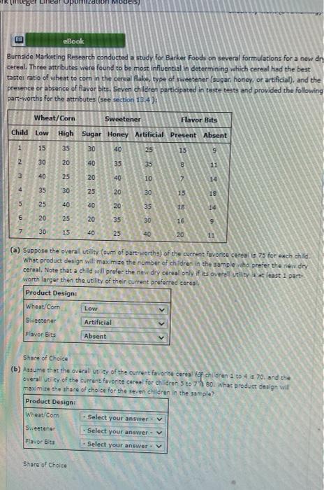 please show using excel solver Led eBook Burnside