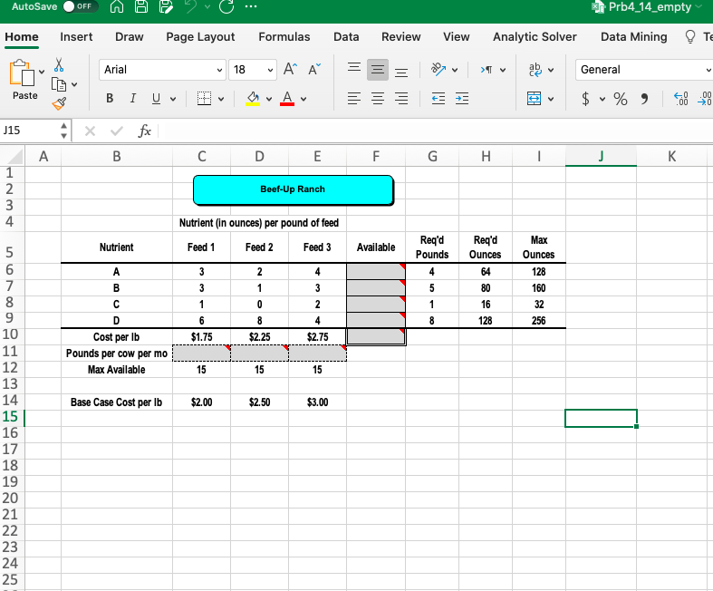 I need to solve excel on the same excel format