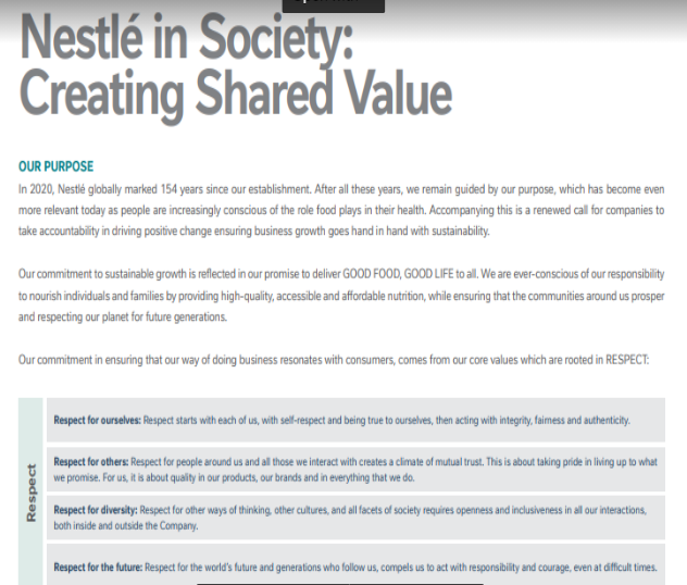 Nestl has been established for 154 years. Its