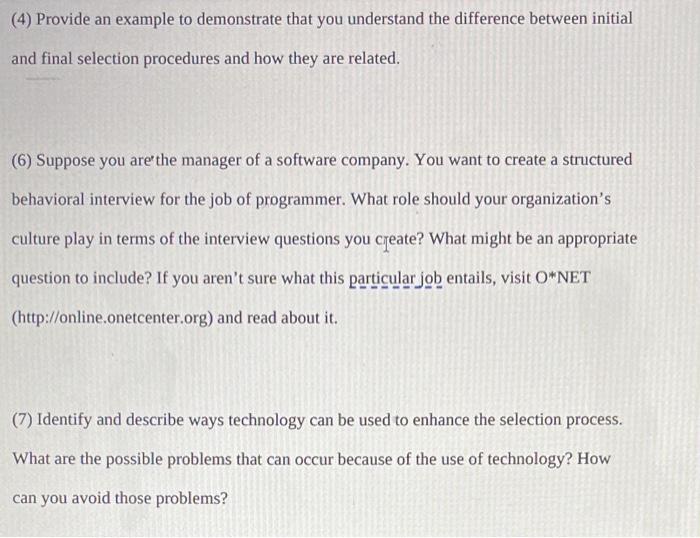 PLEASE HELP!!! (4) Provide an example to